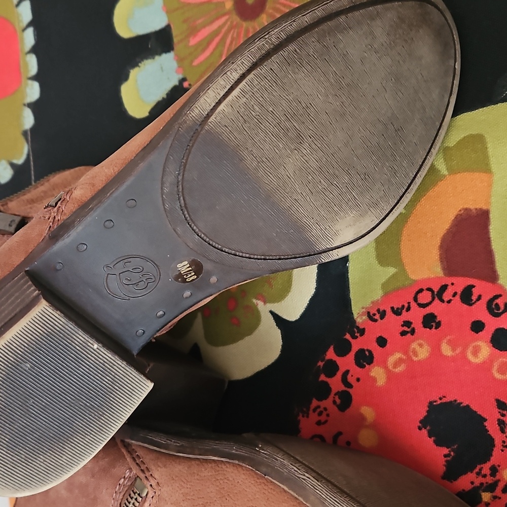 Lucky Brand Tan Leather Ankle Boots Size 8 - Picture 6 of 14